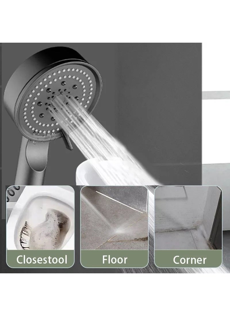 FAWER Faucet & Shower 5 Function Black High Pressure Adjustable Shower Head Hand Shower  - Image 4