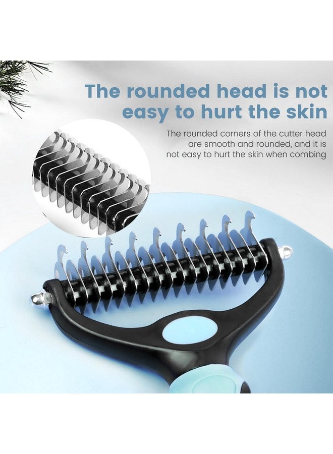 Generic Cat Brush Dog Brush for Shedding,Pet Grooming Brush,Dematting Deshedding Brush Dogs Shedding Tool for Long matted Haired Pets,Dogs &Cats-Safe and Effective Dematting Comb, Large, blue - Image 3