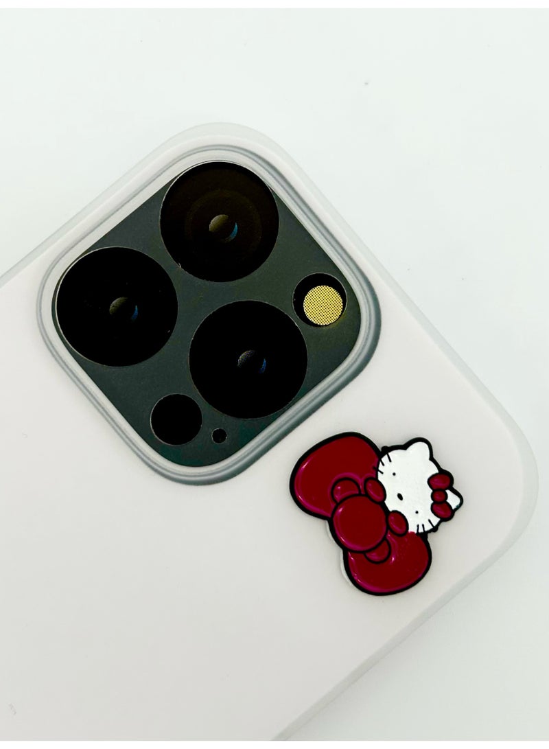 Hello Kitty 3 pieces of Metal stickers - Hello Kitty Stickers - Premium Quality Metal for Mobile, Laptop, Backpacks and more - Image 2