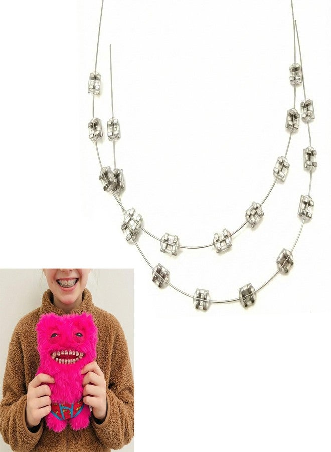AUFGELD Grillz Accessory for Fuggler – Character Styling Costume Prop Compatible with Labubu, Wire-Style Decorative Grills, Decoration Gill for Zuru Fuggler, 2 Sets (Clear) - Image 1