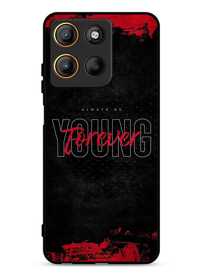 Tolwak Motorola Moto G15 Protective Case Cover Forever Young