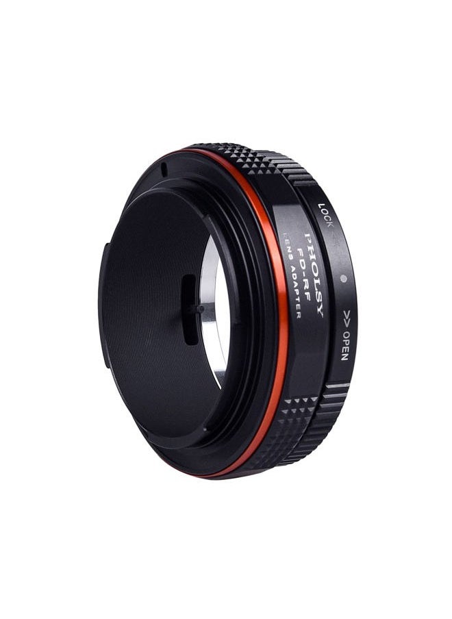 PHOLSY - Lens Mount Adapter with Aperture Lever Compatible with Canon FD FL Lens to Canon EOS RF Mount Camera Body for EOS R8, R50, R6 Mark II, R7, R10, R3, R5, EOS R5C, EOS R6, EOS R, EOS RP - Image 1