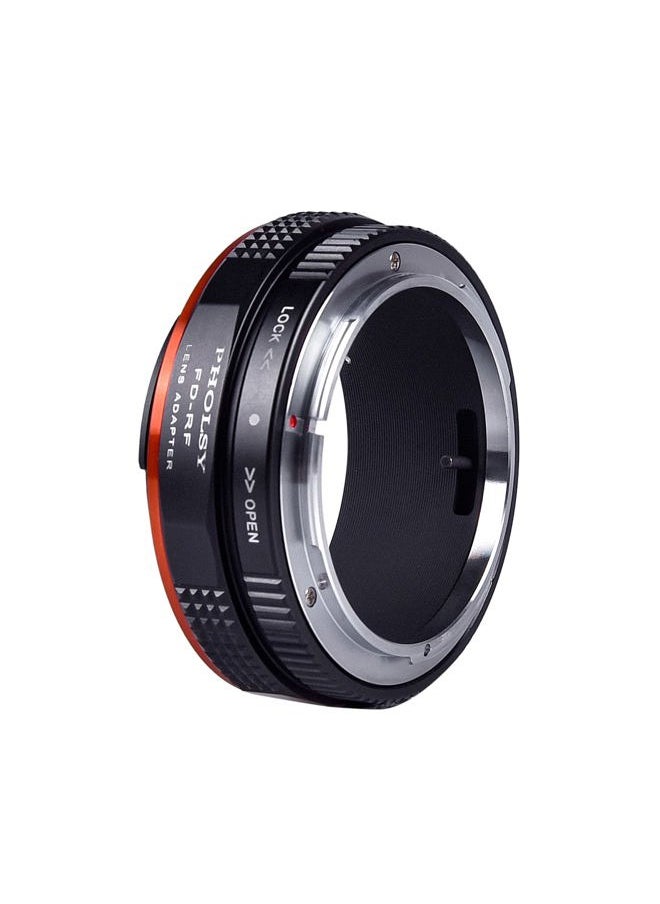 PHOLSY - Lens Mount Adapter with Aperture Lever Compatible with Canon FD FL Lens to Canon EOS RF Mount Camera Body for EOS R8, R50, R6 Mark II, R7, R10, R3, R5, EOS R5C, EOS R6, EOS R, EOS RP - Image 1