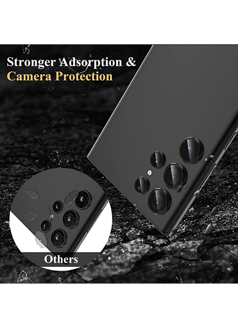 Generic - Camera Lens Glass Protector With Ring For Samsung Galaxy S24 Ultra - Black - Image 1