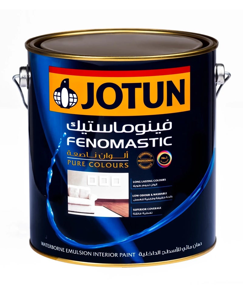 Jotun Fenomastic Pure Colours Matt 4L White – Interior Emulsion Paint, Smooth Finish & Rich Colour Performance