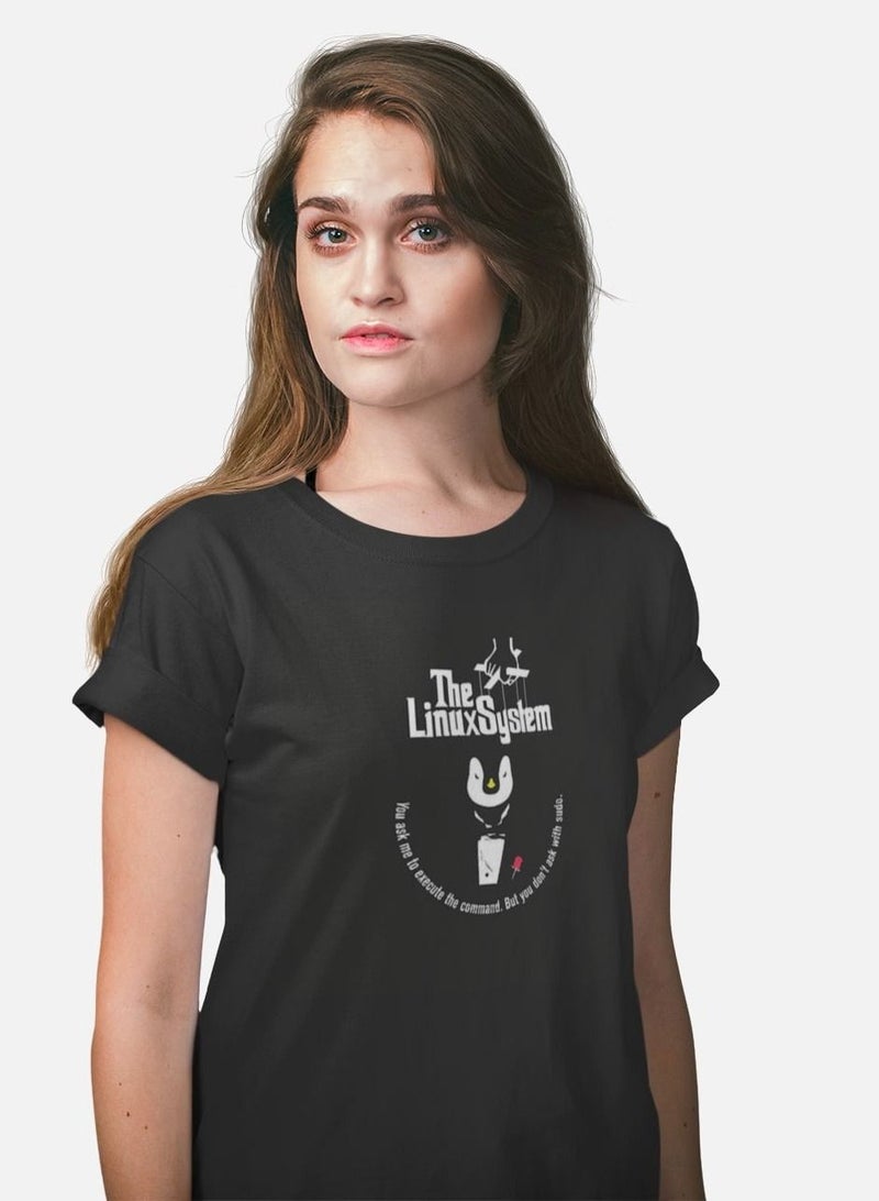 MERCH Linux The Godfather of Systems Printed T-Shirt - Image 1