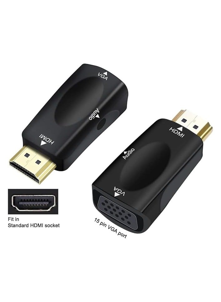 erorex HDMI to VGA Adapter, Computer Monitor with 3.5mm Audio Jack, for Computer, Desktop, Laptop, PC, Monitor, Projector, HDTV, Chromebook (Male HDMI Input, Female VGA Output) - Image 4
