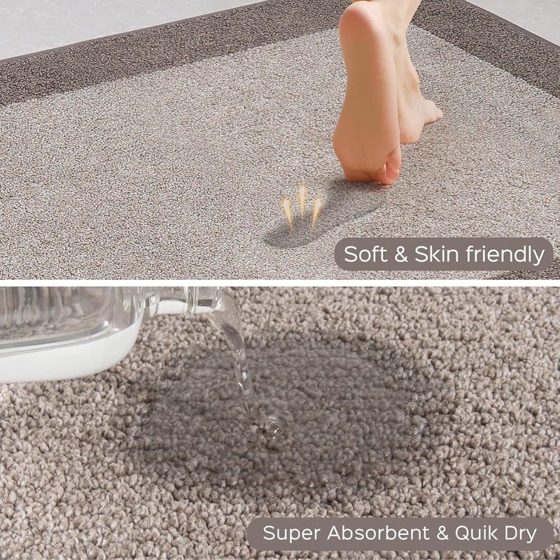DOMUSTEX Machine Washable Kitchen Rug 24" x 36", Non Slip Kitchen Mat for Floor, Absorbent Entrance Throw Rug for Bedroom, Hallway, Bathroom, Door - Image 2