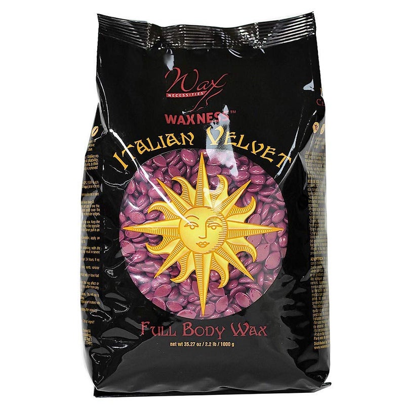 Waxness Wax Necessities Italian Velvet Premium Luxury Polymer Blend Full Body Hard Wax Beads 22 Pound