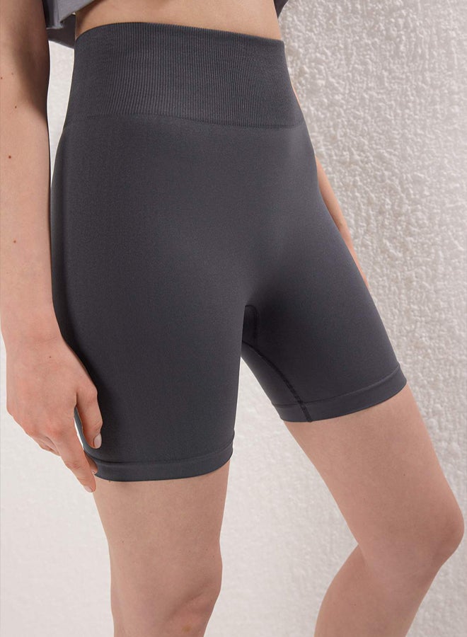 trendyol Anthracite Seamless/Seamless Push up Knitted Sports Shorts/Short Leggings - Image 3