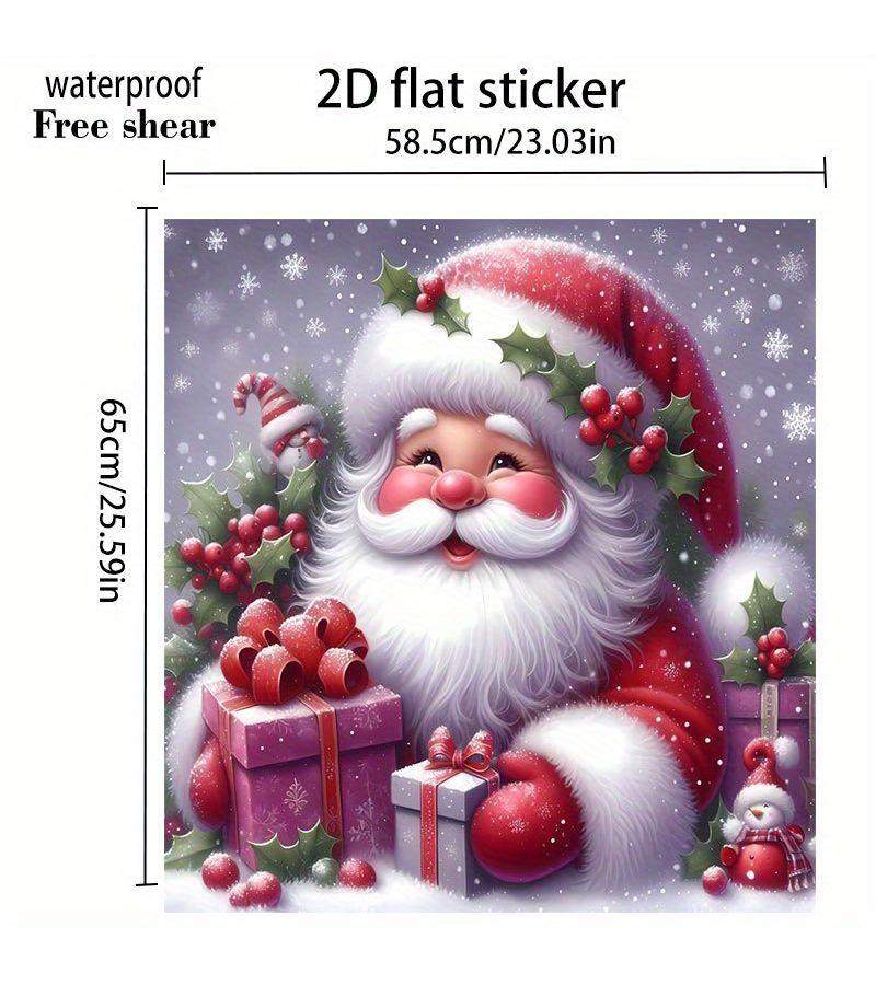 2D Flat Santa Claus Gift Magnet Christmas Themed Holiday Decoration For Dishwashers Washing Machines Refrigerators And Doors Suitable For Kitchen Office Bedroom - Image 3