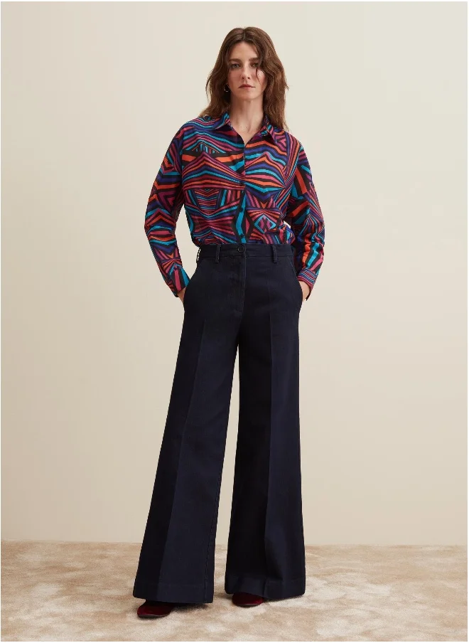 او في اس Wide-leg jeans with high waist