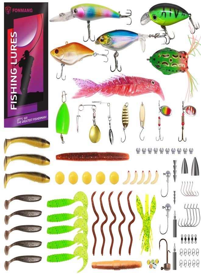 FONMANG Fishing Lures Accessories Kit with Tackle Box, Suitable for Freshwater and Saltwater Fishing Gift for Men - Image 1