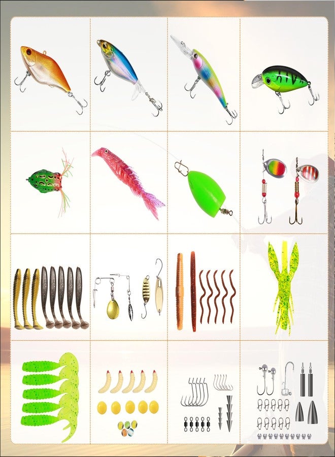 FONMANG Fishing Lures Accessories Kit with Tackle Box, Suitable for Freshwater and Saltwater Fishing Gift for Men - Image 3