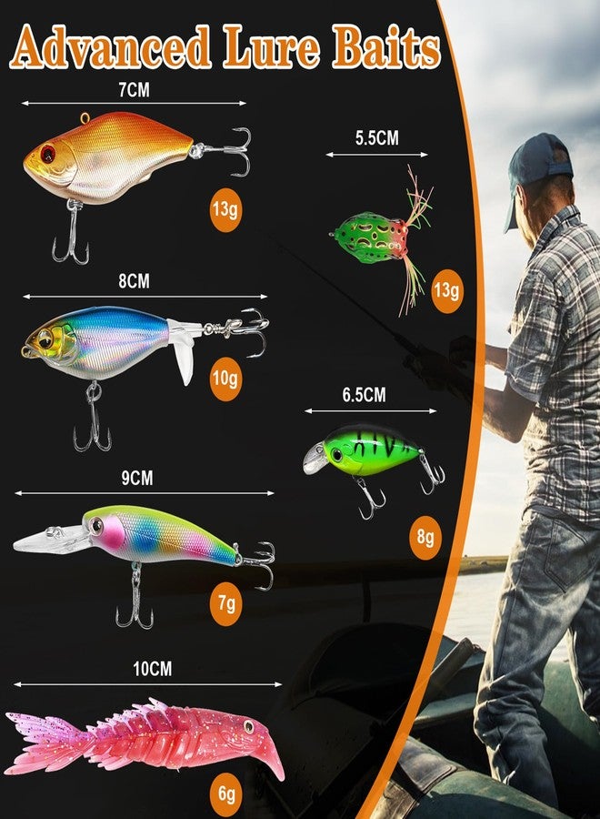 FONMANG Fishing Lures Accessories Kit with Tackle Box, Suitable for Freshwater and Saltwater Fishing Gift for Men - Image 2