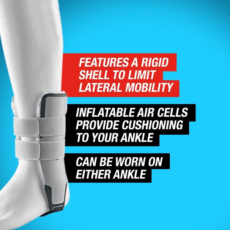 ACEâ„¢ Brand Adjustable Stirrup Ankle Brace, Left or Right Firm Support Ankle Brace for Sprained Ankles and Injury Recovery, Features Pre-Inflated and Adjustable Air Cells for Improved Comfort - Image 5