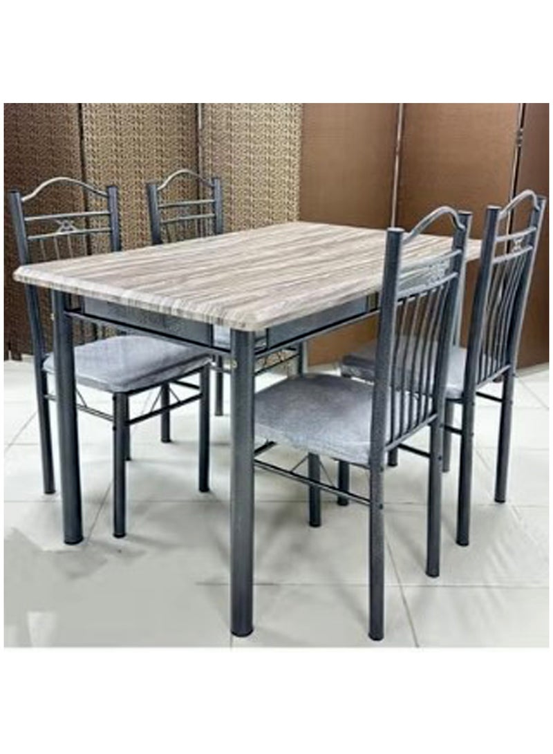 طقم طاولة طعام وكراسي مكون من 5 قطع 150*75*90 سم. - Image 2