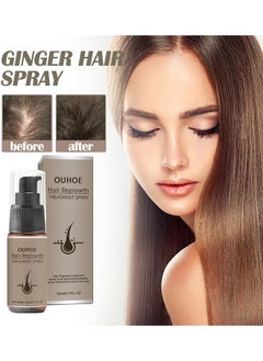 Ginger Hair Thickening Spray Anti-Hair Loss Firming Nourishing Strong and Thick Hair, Treatment Hair Growth Essence, Dense Hair Regeneration Spray, Suitable for Men and Women(20ml/0.7fl.oz)