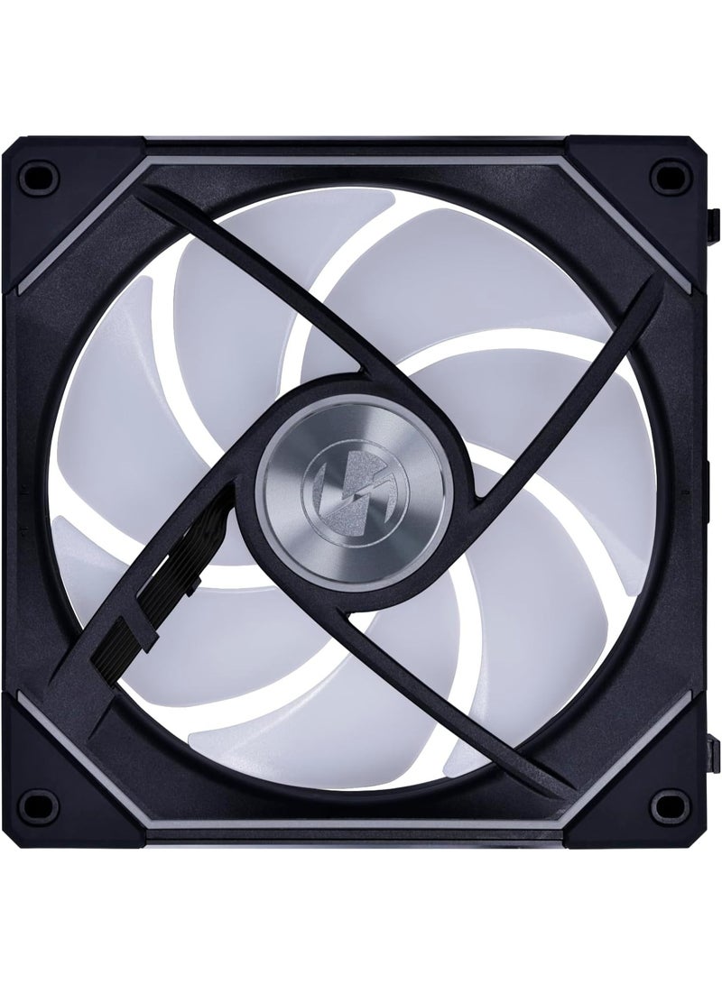 LIAN LI UNI FAN SL-Infinity Reverse 140mm ARGB PWM Case Fan, 1600RPM, 71.6CFM Airflow, 2.95mmH₂O Static Pressure, Infinity Mirror RGB, Fluid Dynamic Bearing, Modular Daisy-Chain, L-Connect 3 Compatible, Black | 14RSLIN1B - Image 4