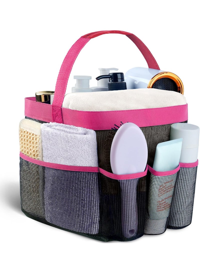 Attmu Mesh Shower Caddy Portable for College Dorm Room Essentials with 8 Pockets, Hanging Shower Caddy Dorm Basket, Quick Dry Shower Bag for Bathroom - Image 1