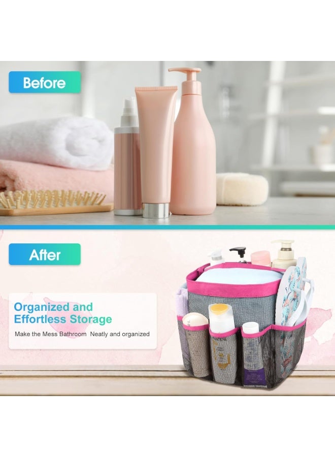Attmu Mesh Shower Caddy Portable for College Dorm Room Essentials with 8 Pockets, Hanging Shower Caddy Dorm Basket, Quick Dry Shower Bag for Bathroom - Image 2