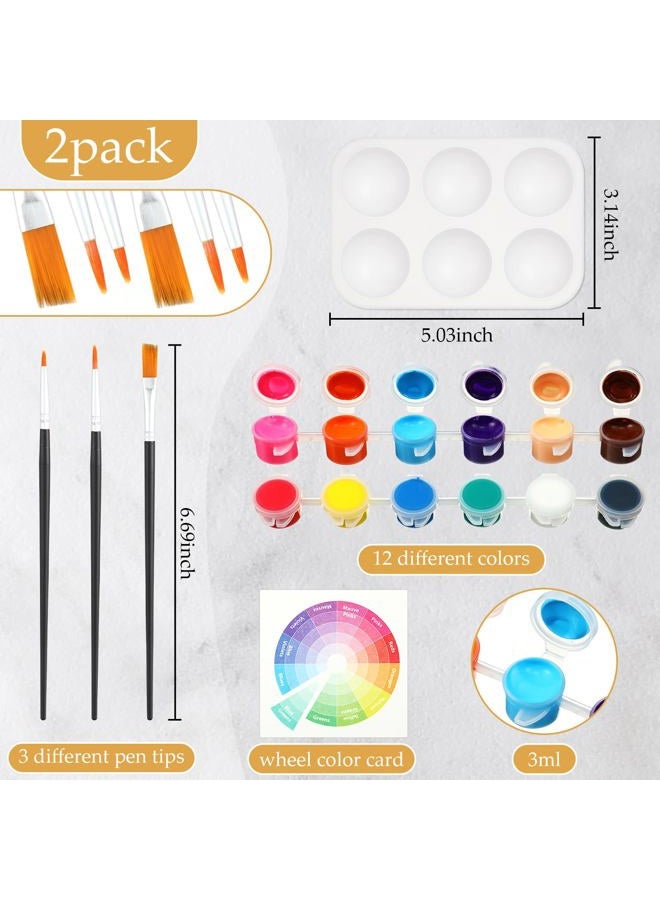 Dinifee 2 Pack Pre Drawn Canvas for Painting Sip and Paint Kit for Couple 8" x 10" Stretched Pre Printed Canvas Couples Date Night Art Party Adults Valentine Wedding Gift(Queen and King) - Image 4