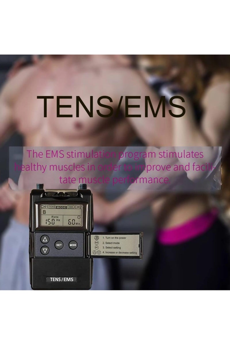 TENS Massager, Dual Channel Physiotherapy Tool for Pain Relief and Muscle Stimulation with 4 Pain Relief Pads and Pain Management Therapy - Image 2