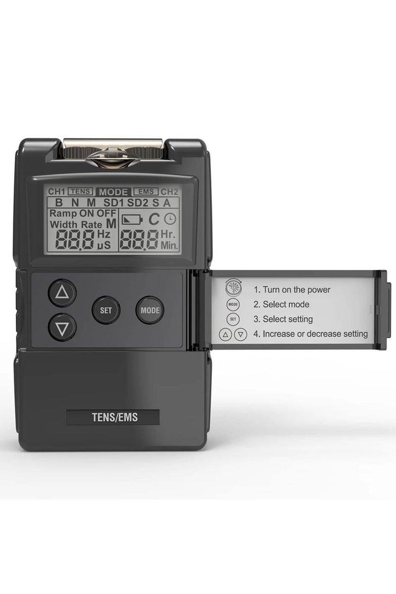 TENS Massager, Dual Channel Physiotherapy Tool for Pain Relief and Muscle Stimulation with 4 Pain Relief Pads and Pain Management Therapy - Image 3