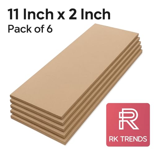 RK Trends 3 mm MDF Boards for DIY Art & Crafts,(Pack of 6Pcs) Wood MDF Sheets for Craft Work, Painting, Resin Art, Fluid Art, Decoupage, Mandala Art, Pyrography. (11 Inch X 2 Inch) - Image 2