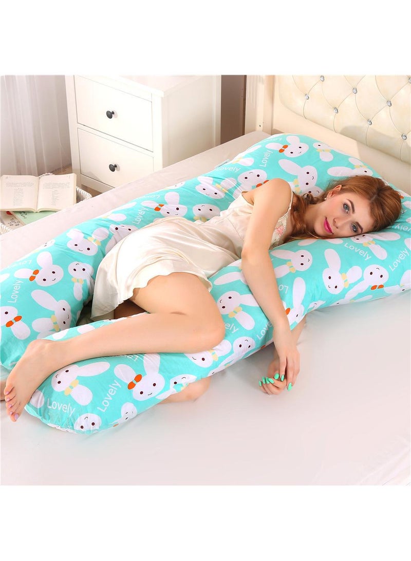 Bluejw U-Shaped Full Body Pregnancy Cotton Pillow 80x155cm  - Image 1
