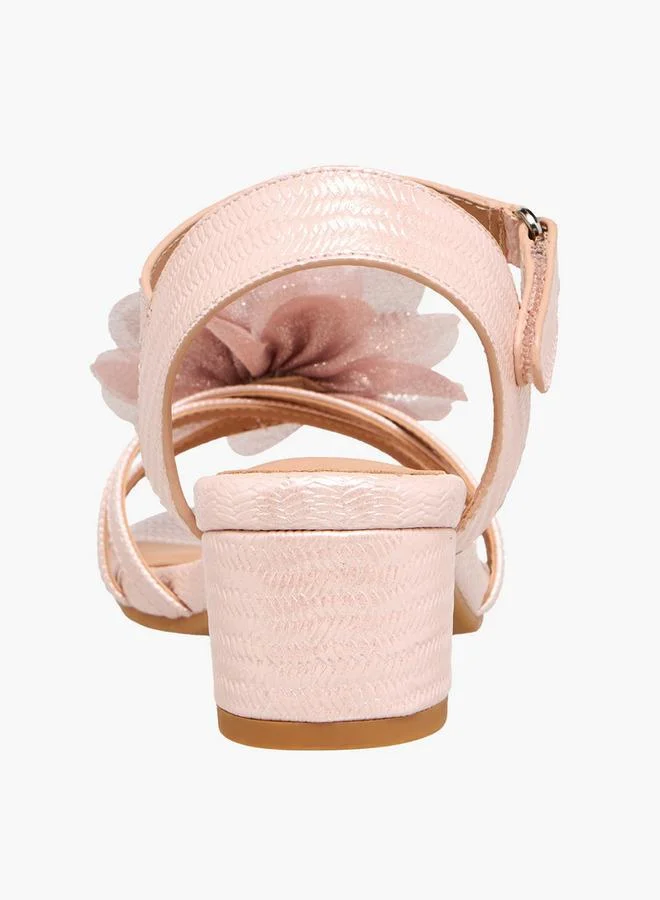 Celeste PINK Girls Block Heel Ankle Strap Sandals for Women | Best Price UAE
