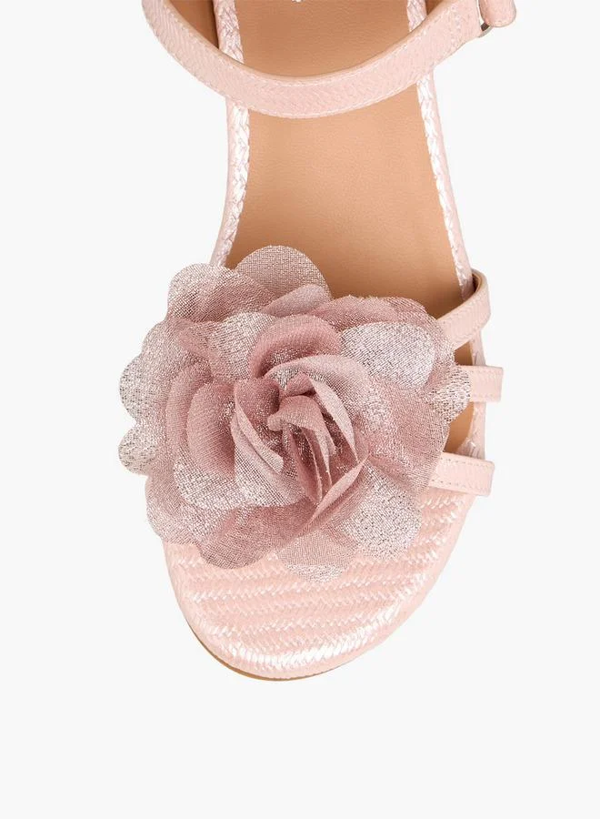 Celeste PINK Girls Block Heel Ankle Strap Sandals for Women | Best Price UAE