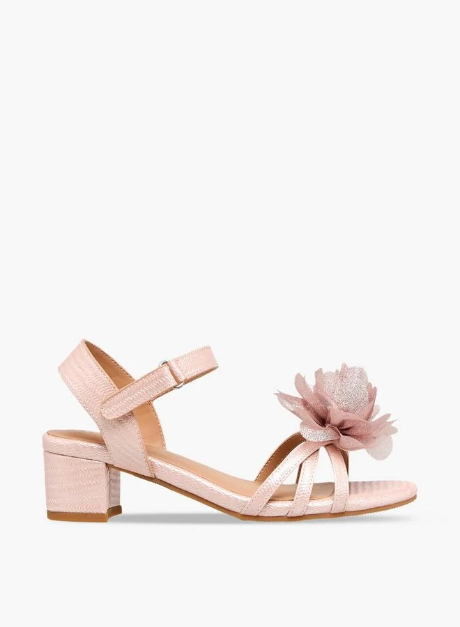 Celeste PINK Girls Block Heel Ankle Strap Sandals for Women | Best Price UAE