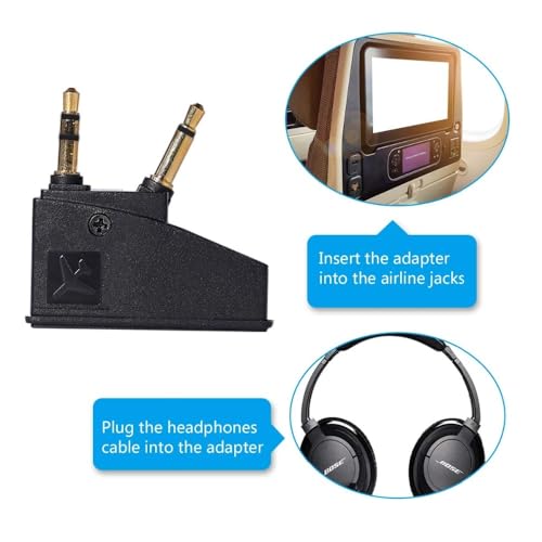 Sqrmekoko Airline Airplane Flight Headphone Adapter Converter for Boes QC15 QC2 QC3 QC20 QC25 QC35 AE2 AE2I OE2 Soundtrue Headphones - Image 4