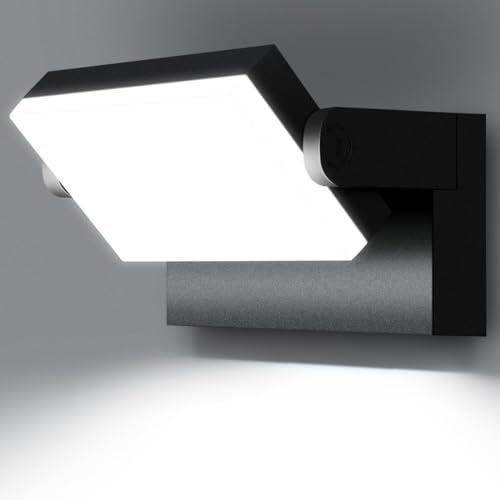 Juyace 60W LED Flood Lights Outdoor Wall Pack Light No photocell Lighting Fixtures for House 360° Rotational 6000lm 5000K IP65 Waterproof Modern Security Floodlights for Above Garagee - Image 1