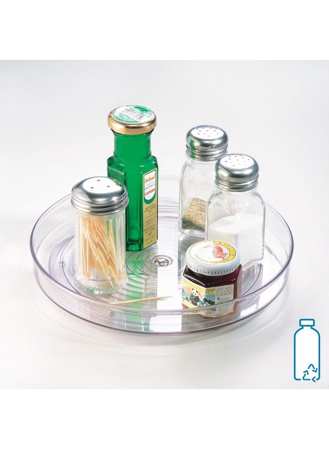 InterDesign iDesign Recycled Plastic Lazy Susan Turntable Organizer, The Linus Collection - 9” x 1.75”, Clear - Image 3