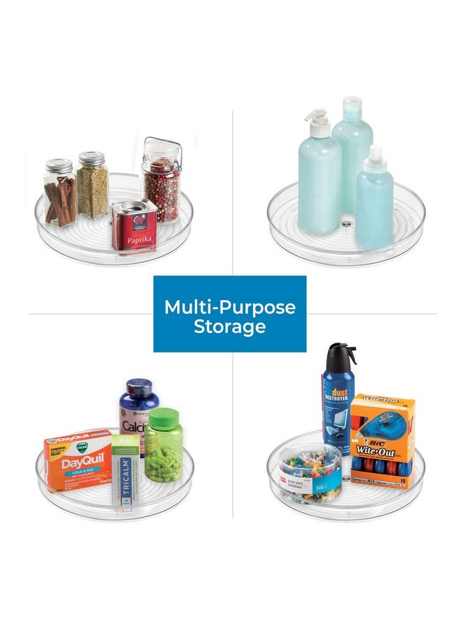 InterDesign iDesign Recycled Plastic Lazy Susan Turntable Organizer, The Linus Collection - 9” x 1.75”, Clear - Image 5