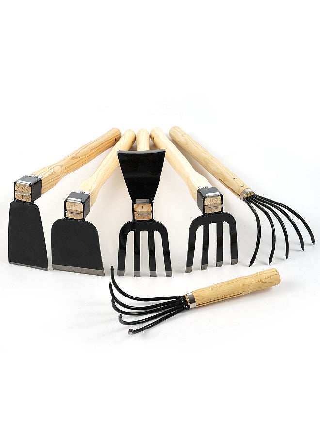 Generic - Hoe With Short Wooden Handle, Handheld Garden Dig Soil Tool, Great for Loosening or Weeding Soil - Image 1