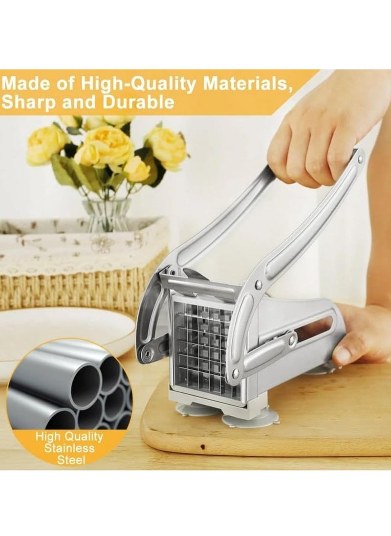 SUPREMIUM - French Fries Cutter Machine – Stainless Steel 2-Blade Commercial French Fry Potato Chipper & Vegetable Slicer, Multi-Function Potato Chopper for Home, Restaurant, Fruits, Veggie Slicer Chipp - Image 1