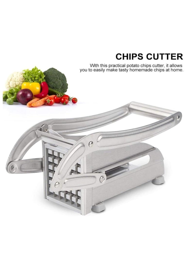 SUPREMIUM - French Fries Cutter Machine – Stainless Steel 2-Blade Commercial French Fry Potato Chipper & Vegetable Slicer, Multi-Function Potato Chopper for Home, Restaurant, Fruits, Veggie Slicer Chipp - Image 1