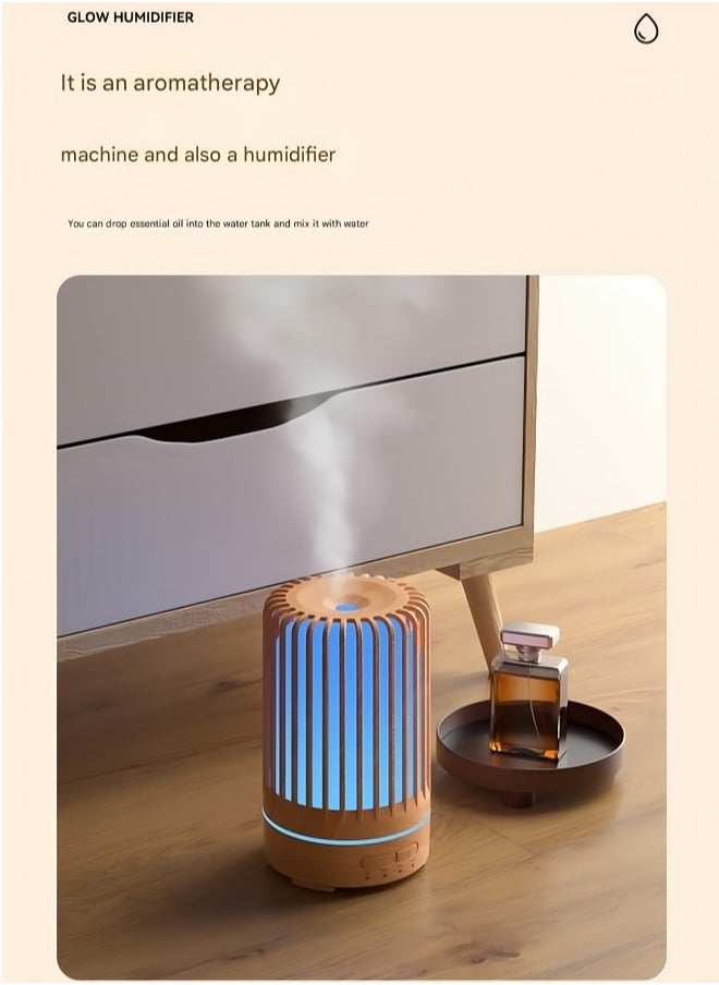 MHD Household Bird Cage Aromatherapy Machine, Wood Grain Bedroom Ultrasonic Aromatherapy Essential Oil Silent Air Humidifier Aromatherapy Machine  - Image 5