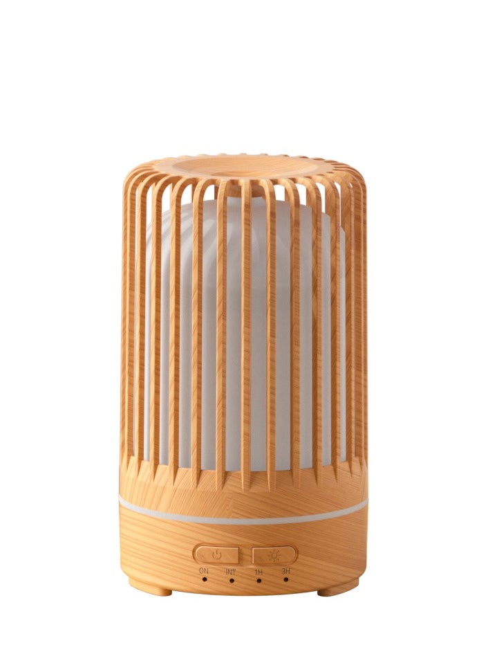 MHD Household Bird Cage Aromatherapy Machine, Wood Grain Bedroom Ultrasonic Aromatherapy Essential Oil Silent Air Humidifier Aromatherapy Machine  - Image 1