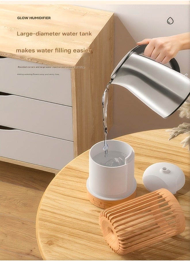 MHD - Household Bird Cage Aromatherapy Machine, Wood Grain Bedroom Ultrasonic Aromatherapy Essential Oil Silent Air Humidifier Aromatherapy Machine - Image 1