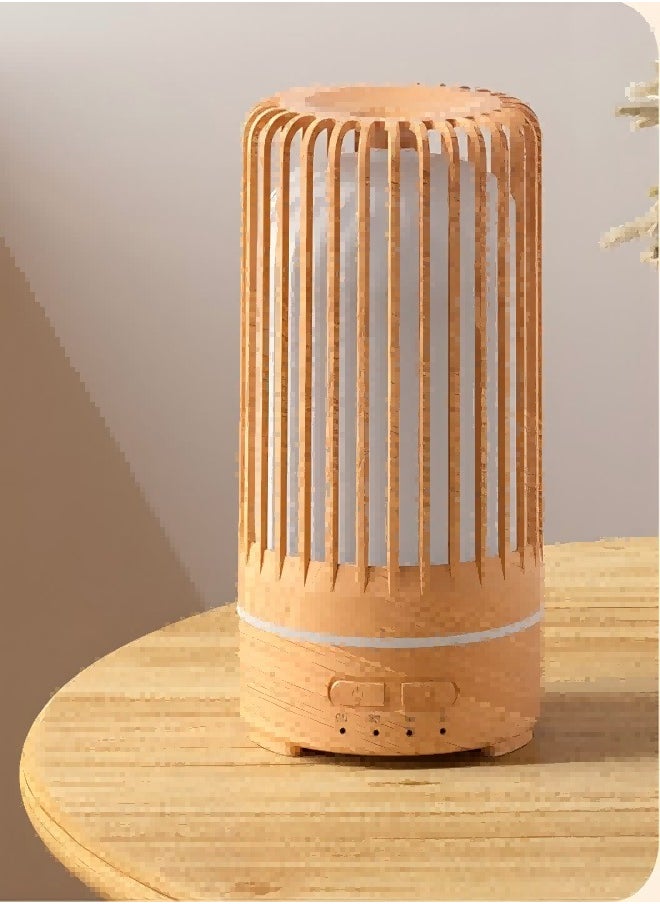 MHD Household Bird Cage Aromatherapy Machine, Wood Grain Bedroom Ultrasonic Aromatherapy Essential Oil Silent Air Humidifier Aromatherapy Machine  - Image 2
