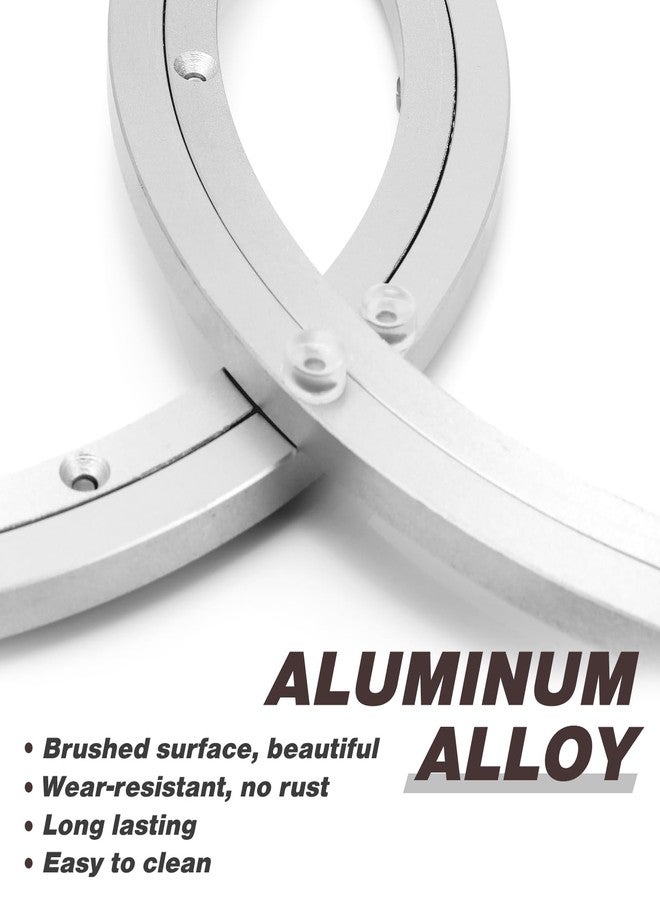 JaGely 2 Pack 14 Inch Lazy Susan Hardware Aluminum Alloy Turntable Rotating Hardware Heavy Duty Lazy Susan Bearing Ring Mechanism for Kitchen Dinning Table - Image 3
