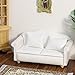 Cutemini Dollhouse Couch Miniature Furniture Sofa with Pillows for Living Room Desktop Decoration Fabric Sofa Mini Home Scene Accessories Ornament Sofa Set White - Image 4