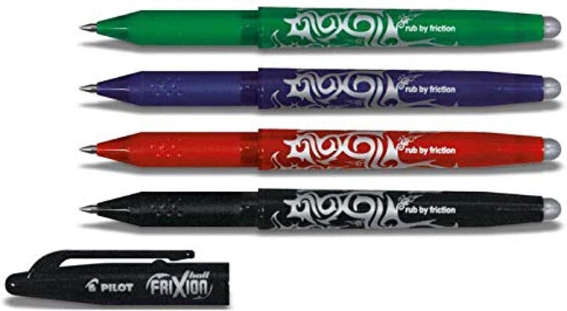 PILOT Frixion Ball Erasable Pen 0.7 Mm Set Of 4 Black Blue Green Red