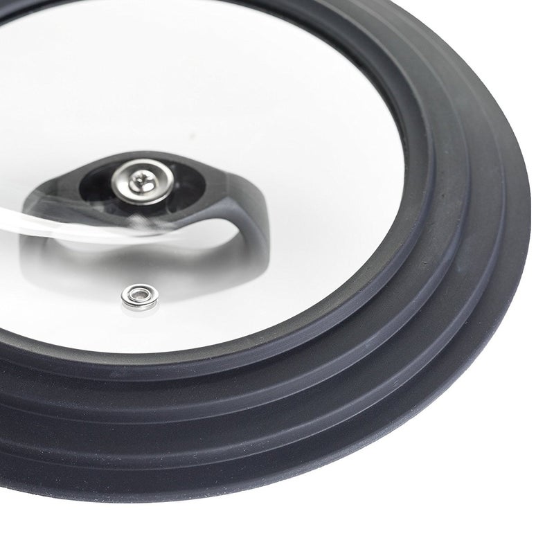 Ecolution Universal Lid for Pots and Pans, Fits 6-Inch to 8-Inch Cookware, Tempered Glass Replacement Lid with Heat Resistant Silicone Edge, Dishwasher Safe, Made without BPA, Small, Black - Image 2