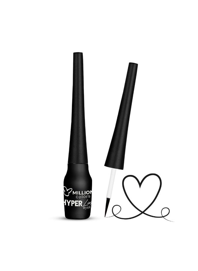 Million Colors Waterproof Liquid Eyeliner Black | Matte Finish Smudge-Proof Sweatproof Quick Dry | Long Lasting Up to 12 Hours | High Precision Applicator | 5ML | Charcoal 01 - Image 1