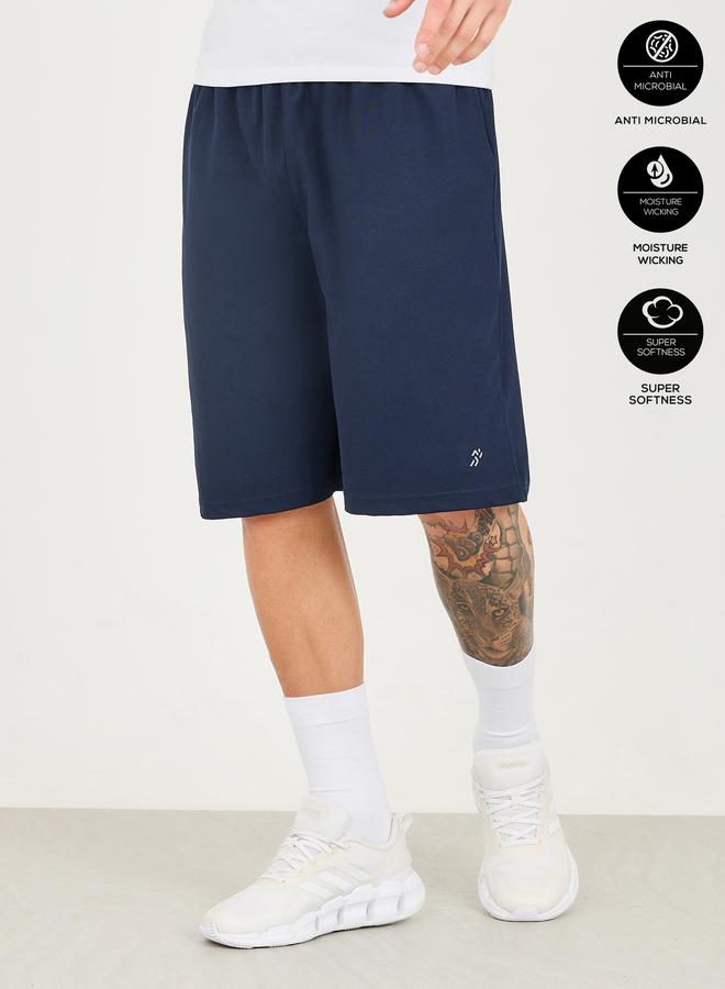 Styli Micro Pique Knit Reflective Logo Oversized Training Shorts - Image 1